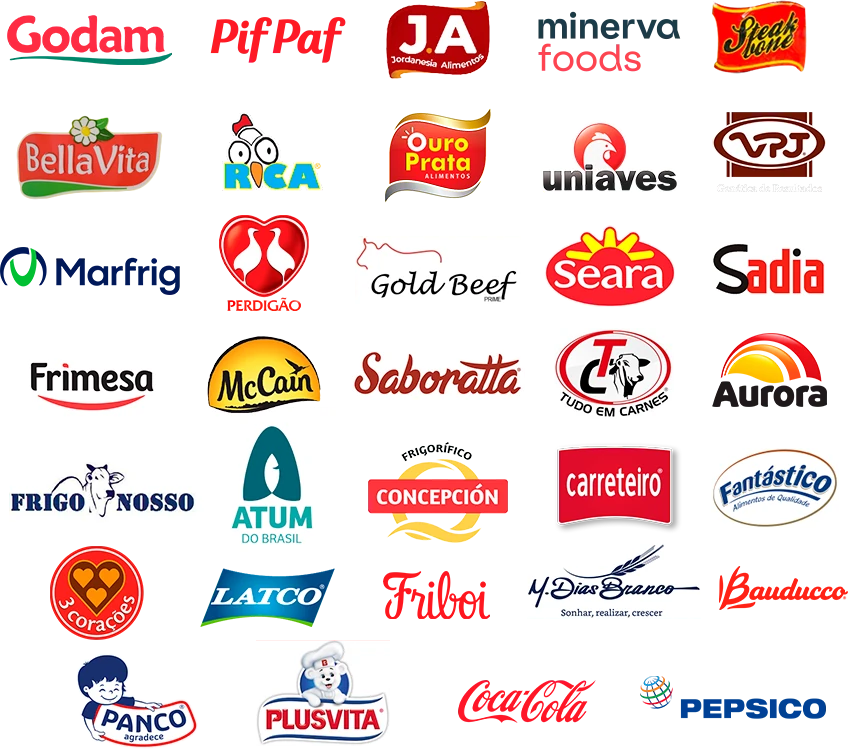 Marcas parceiras trabalhadas pela R3M Foods